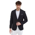 Poly Erkek Siyah Likralı Pamuklu Slim Fit Spor Blazer Ceket Siyah 48