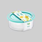 Poly Time 3 Lü Yuvarlak Plastik Saklama Kabı