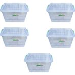 Poly Time Polytime Şeffaf Kilitli Eşya Gıda Saklama Düzenleme Kabı Kutusu - Dikdörtgen - 0,75 Litre - 5 Adet