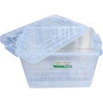 Poly Time Polytime Şeffaf Kilitli Mutfak Eşya Gıda Saklama Düzenleme Kabı Kutusu - Kare - 4 Litre