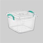 Poly Time Polytime Şeffaf Kilitli Mutfak Eşya Gıda Saklama Düzenleme Kabı Kutusu - Kare - 6 Litre
