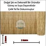 Polybotum Doğal Kamış Hasır Çit 2 M X 5M Doğal Bahçe Çiti - Gölgelik Hasır