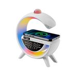 Polygold Bt-3402 Dijital Saat Ve Alarmlı Rgb Ledli 15W Kablosuz Şarjlı Bluetooth Hoparlör