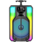 Polygold GTS-1958 Siyah RGB Işıklı Mikrofonlu Bluetooth Hoparlör