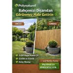 polynaturel Doğal Kamış Çit Bambu Hasır Bahçe Gizlilik Çiti 60x500 cm Balkon Teras Çit
