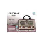 POLYTECH Polgold Ahşap Görünümlü Nostalji Radyo Bluetooh Hoparlör Mp3 Çalar