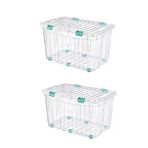 Polytime 2 Adet 120 Litre Mega Multi Box Plastik Saklama Kutusu (şeffaf ) - E-522-2