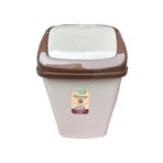 Polytime Klink Sallanır Kapak Ofis Banyo Mutfak Bahçe Çöp Kutusu Kovası / 20 Litre / Krem / 47x30x23 Cm.