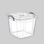 Polytime Multibox Şeffaf Kilitli Mutfak Eşya Gıda Saklama Düzenleme Kabı Kutusu - Kare - 20 Litre