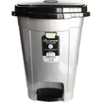 Polytime Pedallı Basmalı İç Kovalı Ofis, Banyo, Mutfak Plastik Çöp Kutusu Kovası - 32 Litre - Gri - 47x35x35 Cm.