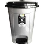 Polytime Pedallı Basmalı İç Kovalı Ofis, Banyo, Mutfak Plastik Çöp Kutusu Kovası - 52 Litre - Gri - 57x40x40 Cm. - 52 lt
