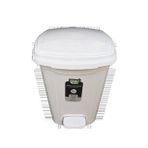 Polytime Plastik Beyaz Pedallı Basmalı Çöp Kutusu Kovası - 22 Litre-30x30x42 Cm. - Beyaz - İç Kovalı