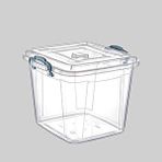 POLYTIME Polytime Şeffaf Kilitli Mutfak Eşya Gıda Saklama Düzenleme Kabı Kutusu - Kare - 6 Litre Renksiz