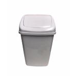 Polytime Sallanır Kapak Ofis Banyo Mutfak Bahçe Çöp Kutusu Kovası / 50 Litre/Beyaz / 68 x 41 x 33 Cm.