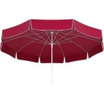 Pom Store Plaj Balkon Bahçe Piknik Şemsiyesi 220 cm 10 Telli Çok Sağlam + Bidon Hediyeli - Bordo
