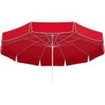 Pom Store Plaj Balkon Bahçe Piknik Şemsiyesi 220 cm 10 Telli Çok Sağlam + Bidon Hediyeli - Kırmızı