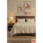 Pomelo Home %100 Pamuk Waffle Uyku Seti | Yorgan + 2 Yastık Kılıfı + Çarşaf | Çantalı Çift Kişilik - Ekru