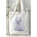 Pomeranian Köpek Baskılı Bez Çanta Omuz Çantası Kişiye Özel Model 12