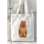 Pomeranian Köpek Baskılı Bez Çanta Omuz Çantası Kişiye Özel Model 4