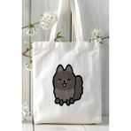 Pomeranian Köpek Baskılı Bez Çanta Omuz Çantası Kişiye Özel Model 8