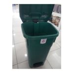 POMSTORE VİOLET Konteyneri 80 Litre Büyükboy Ayak Pedallı Kova Kapaklı Tekerlekli Seyyar Çöp Arabası YEŞİL