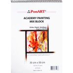 Ponart Academy Painting 35x50 cm 20 Yaprak Blok Spralli Resim Defteri