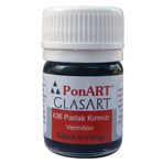 Ponart Glass Art 20 ml Parlak Kırmızı Cam Boyası