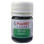 Ponart Glass Art 20 ml Zümrüt Cam Boyası