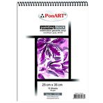 PonART Painting Blok Defter, 25X35cm, 15 Yaprak, Suluboya ve Guaj için
