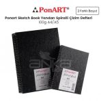 Ponart Sketch Book Yandan 100 gr Spiralli Çizim Defteri