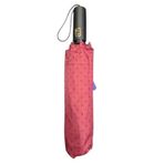 Ponchi Bordo Puantiyeli Şemsiye, Tam Otomatik, 10 Fiber Tel, Rüzgar Korumalı, Kırılmaz Teller