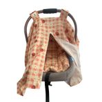 Ponchik % 100 Pamuk İki Katlı Müslin Puset Örtüsü ve Boncuk Silikon Dolgulu Minderi GOTS SERTİFİKALI 100 x 90 cm