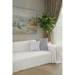 Ponela Koltuk Örtüsü Kaymaz Bohem Punch Kabartmalı 3 Boyutlu 175X350 Cm ( X- Large) Kaymaz, Kil