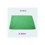 Ponitex (8 ADET) Polikur 3222 Premium Mikrofiber Kurulama Toz Ve Cam Temizlik Bezi 40x40 Cm. Yeşil