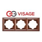 Ponna Visage Amazon Ceviz 3 Lü Çerçeve - Priz ve Anahtar Için Uyumlu Çerçeve