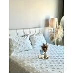 Ponpon Çift Kişilik Yatak Örtüsü 250X260 ve 2 Adet Yastık Ekru - 250 x 260 cm - Beyaz