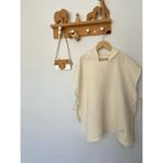 Ponponlu Müslin Kapşonlu Bebek & Çocuk Panço,havlu ve Bornoz - 1 - 5 Yaş