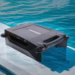 Pool Surface Cleaner Robot with Solar and Rechargeable Dual Mode, 2500mAh Lithium Battery, Smart Pool Skimmer Basket, Automatic Pool Vacuum Cleaner with Auto-Escape and Auto-Turn