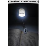 Poolipo Kitap Okuma Lambası Akrobatik Kitap okuma lambası Klipsli Yuvarlak Esnek Hareketli Masa Lambası