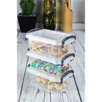 Poomy 12'li Kilit Kapaklı Buzdolabı Organizer Saklama Kabı Seti 0.5 Lt, POO.540