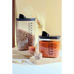 Poomy 2000 ml + 1200 ml Vakumlu ve Ölçekli Erzak Saklama Kabı 2'li Set Mutfak Düzenleyici