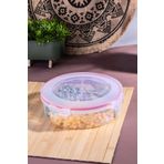 Poomy 3 Bölmeli Yuvarlak Saklama Kabı 1350 ml Hava Geçirmez Sıvı Sızdırmaz Beslenme Kabı