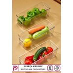 Poomy Buzdolabı & Dolap Içi Düzenleyici Şeffaf Organizer 3 Adet