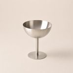 Poomy Paslanmaz Çelik Ayaklı Tatlı Kasesi, Metal Dondurma Kupası ve Sunum Kasesi, 10 cm Ağız Çapı, 12 cm Yükseklik, Meyve, Çerez, Tatlı ve İkramlık Servis Kabı