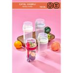 Poomy Pratik Taşınabilir Yoğurt, 700 ML Müsli Saklama Kabı,Kaşıklı Beslenme Kabı