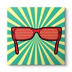 Pop Art Gözlük Tablosu 30 x 30