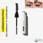 Pop Beauty Kaş Sabitleyici ve Şekillendirici, Kaş Fırçası, Tarağı ve Sabitleyici Jel (Laminasyon Etkili)