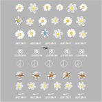 Pop Beauty Nail Art Tırnak Süsleme Sticker, Tırnak Dövmesi, Tırnak Tattoo - Beyaz
