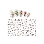 Pop Beauty Nail Art Tırnak Süsleme Sticker, Tırnak Dövmesi, Tırnak Tattoo Çiçek Desenli