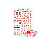 Pop Beauty Nail Art Tırnak Süsleme Sticker Tırnak Dövmesi Tırnak Tattoo Kırmızı- Pembe